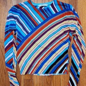 Zara Colorful Striped Long Sleeve Top